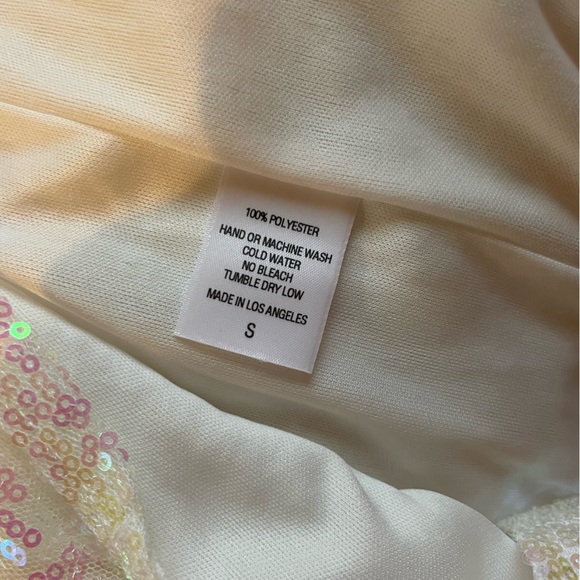 Lucy in the Sky white iridescent prom dress - Picture 3 of 8